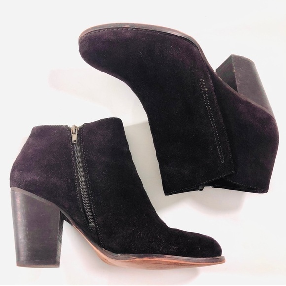 Guess Suede Stacked Heel Ankle Boots - Picture 8 of 13